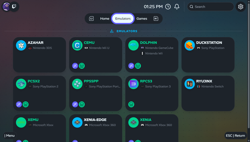 Multiple Advanced emulator integrations